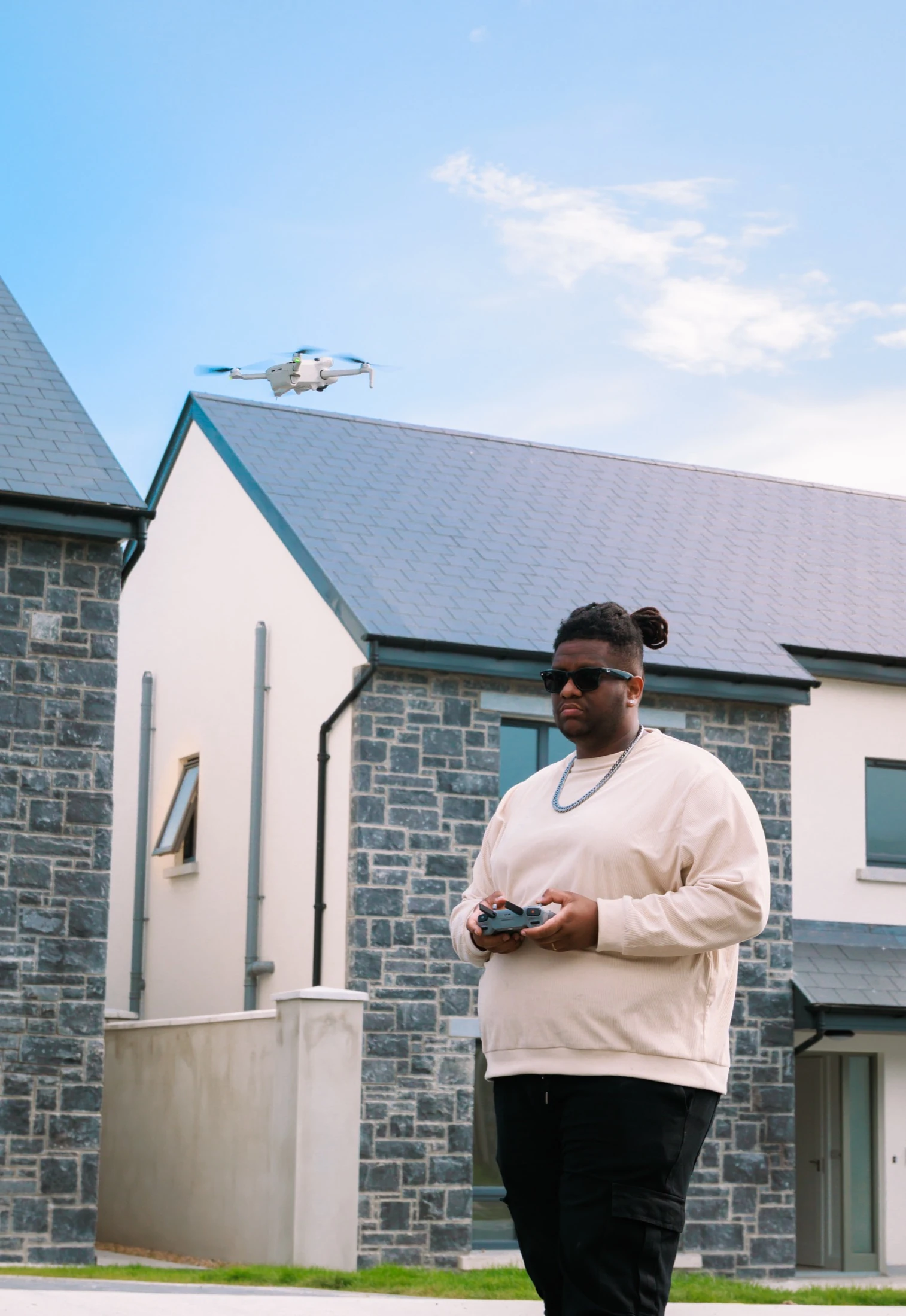 Drone work over a residential development in Ireland